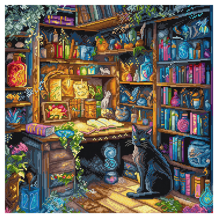 (image for) Charmed Library Counted Cross Stitch Kit